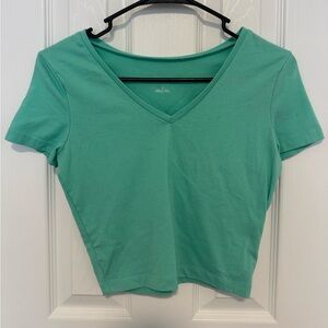Wild Fable Mint Green V-Neck Short Sleeve Tee